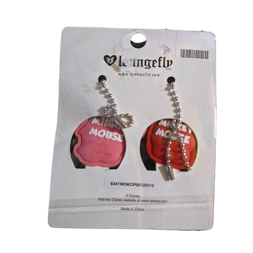 Disney Loungefly Mickey & Minnie Key Caps 2‑Pack Cute Character Keychain Set - Picture 2 of 2